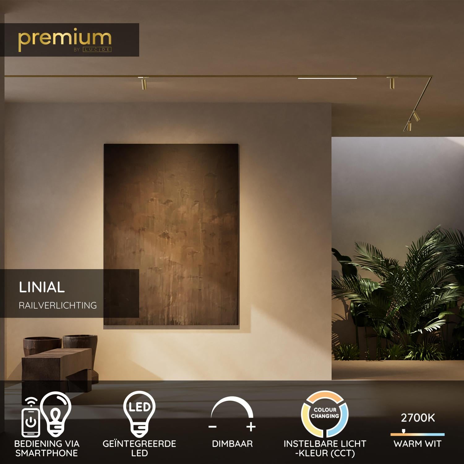 Lucide Premium LINIAL Railverlichting - Champagne kleur