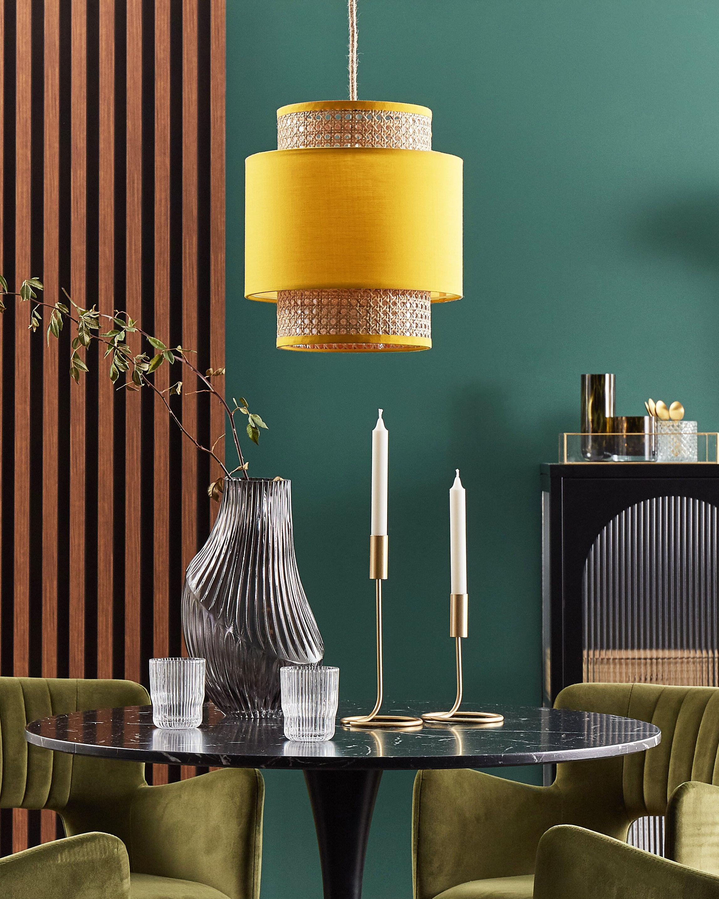 Pendant Lamp BOERI Rattan Mustard