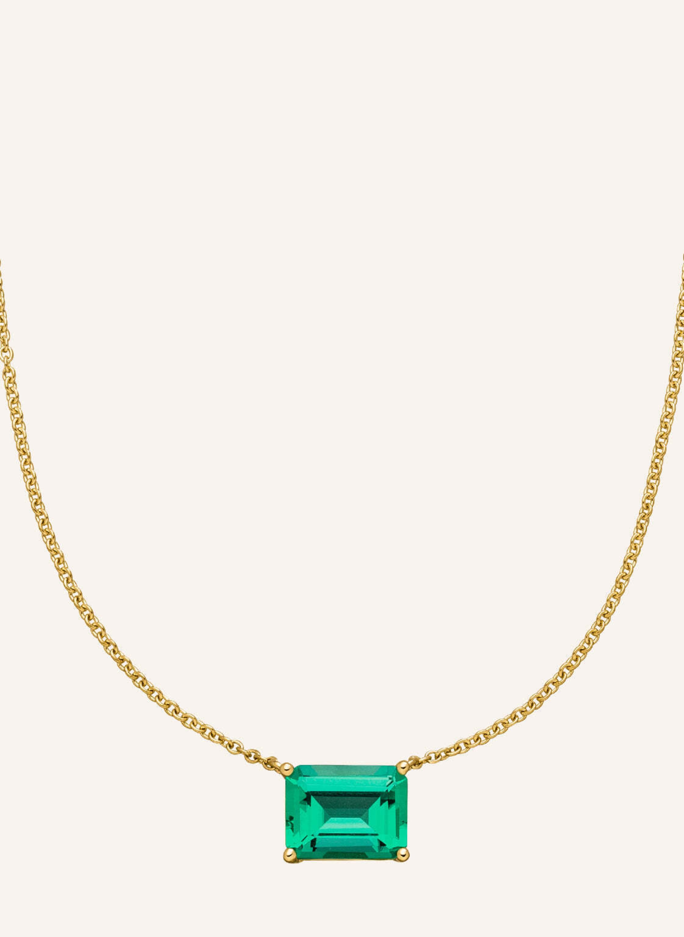 VEYNOU Halskette EDEN aus 14 Karat Gelbgold und 1,0ct. Smaragd