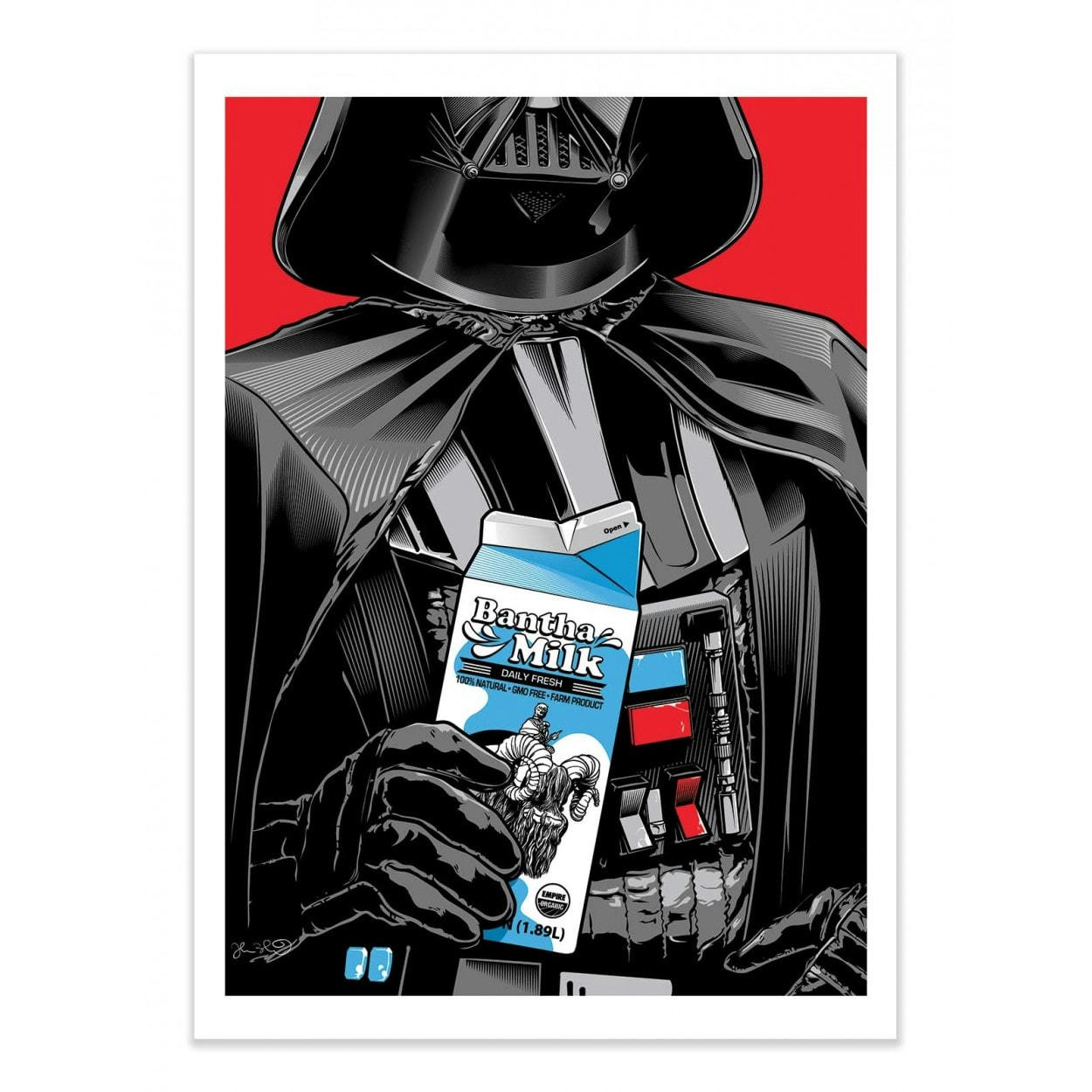 JOSHUA BUDICH - DARTH VADER -  Affiche d'art 50 x 70 cm