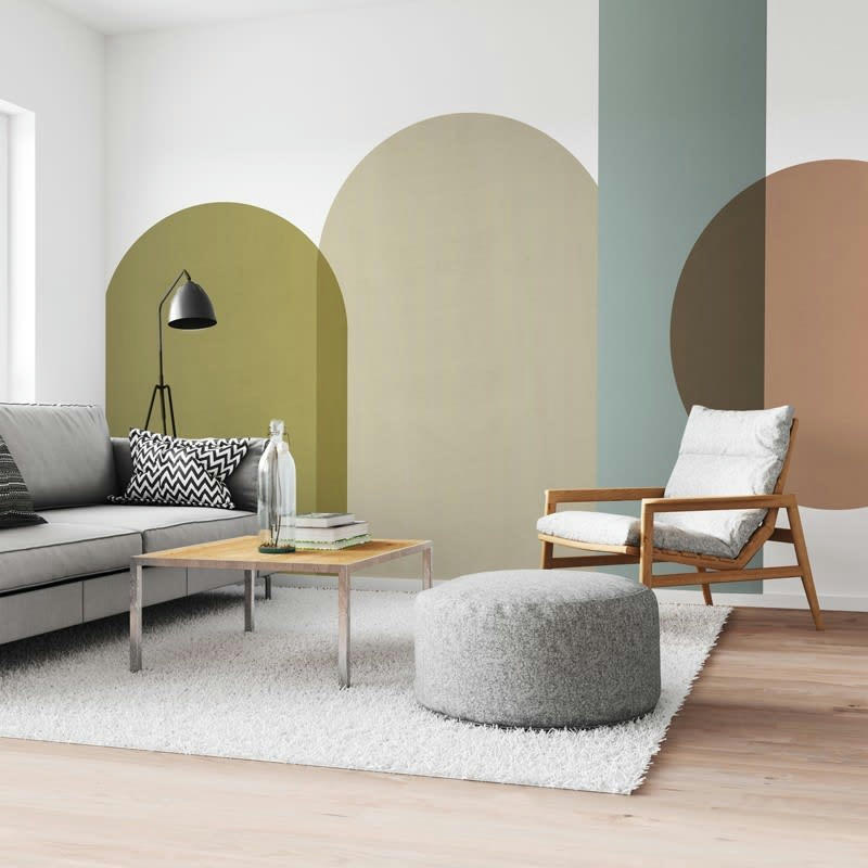 FORMES N°9 - Papier Peint Panoramique L432xH270cm Multicolore Abstrait