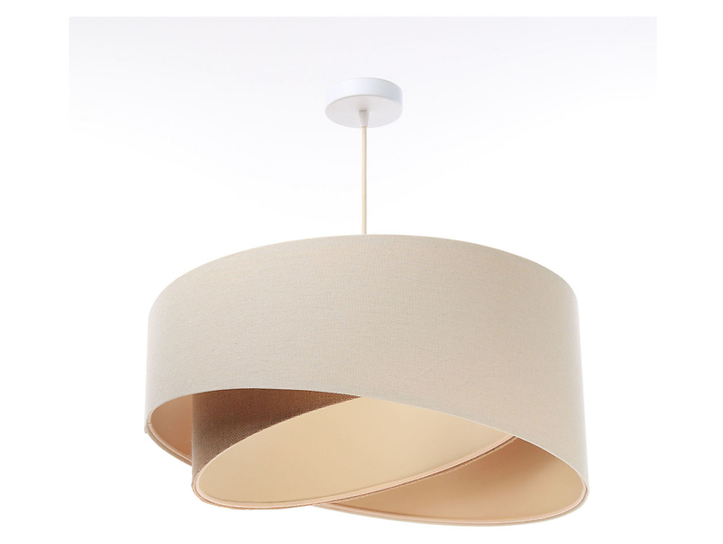 Lampa wisząca Boho 50 cmtkaninowa beżowa