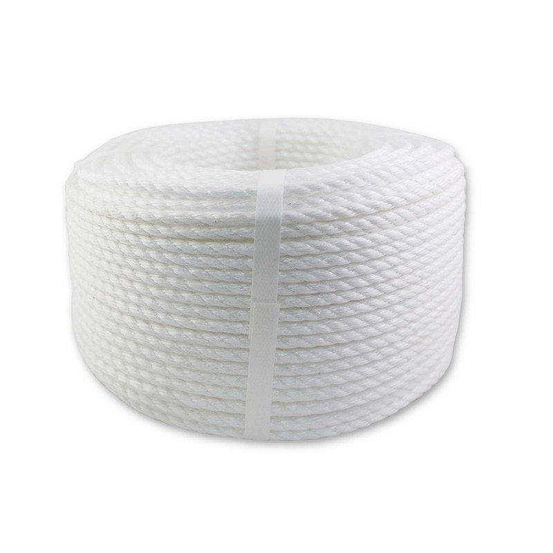 Corde torsadée en polypropylène blanche Ø 16 mm 50 m CHAPUIS