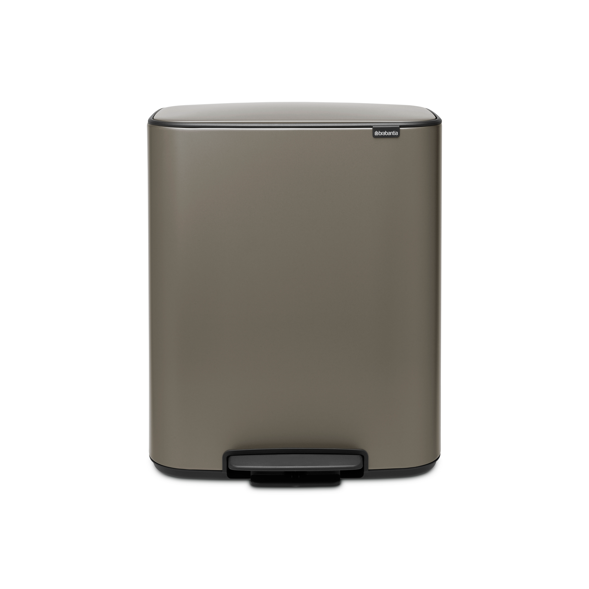 Brabantia Bo Pedaalemmer, met 2 binnenemmers, 2 x 30 liter - Platinum