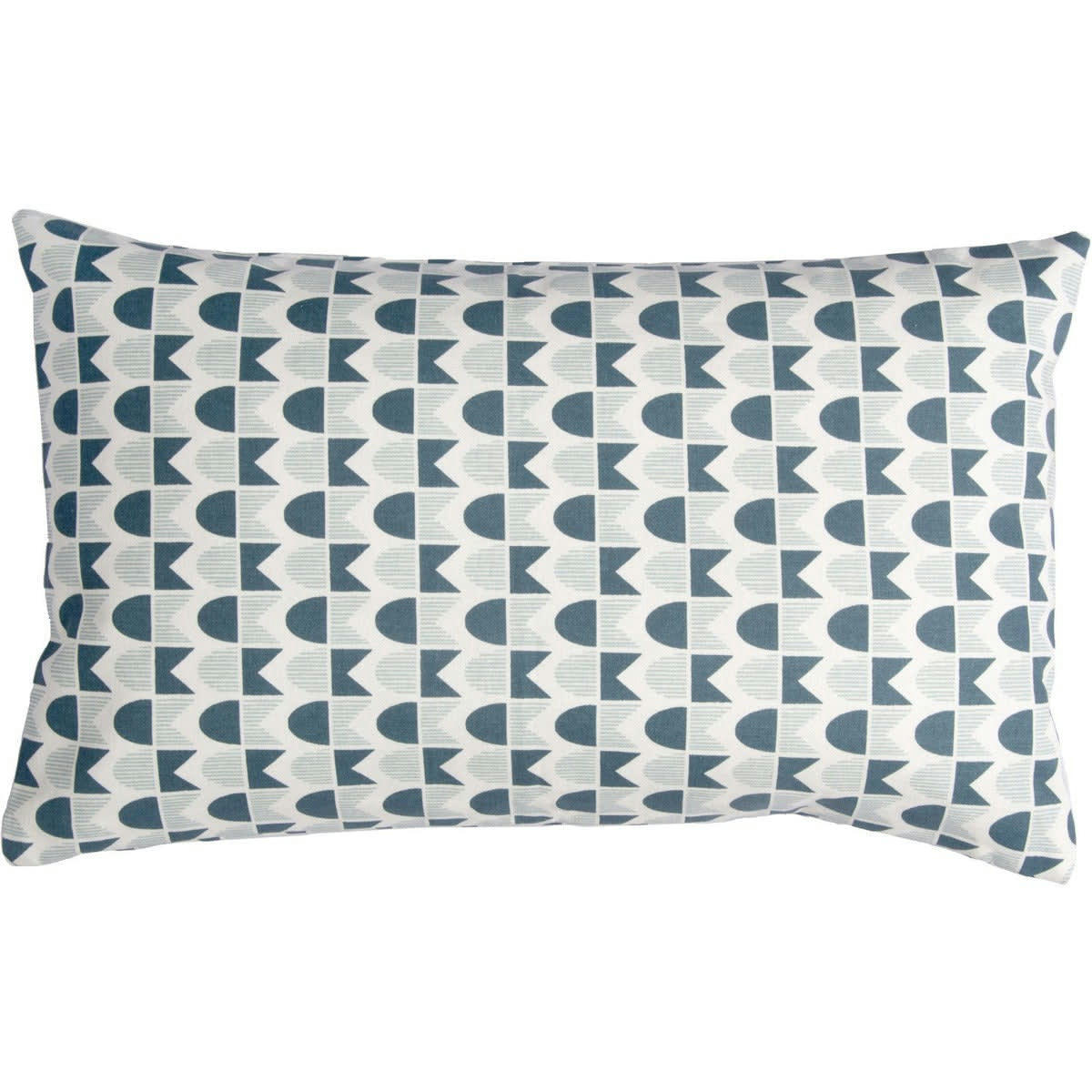 SKANDI - Housse de coussin d'extérieur coton  50x30 bleu paon