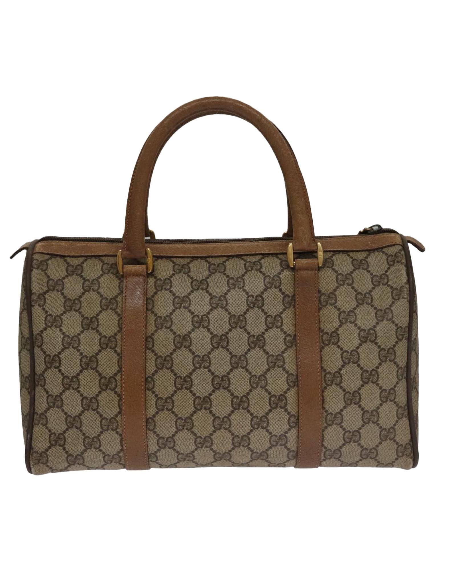 Gucci Preloved Vintage GG Boston Bag- Beige Handbags