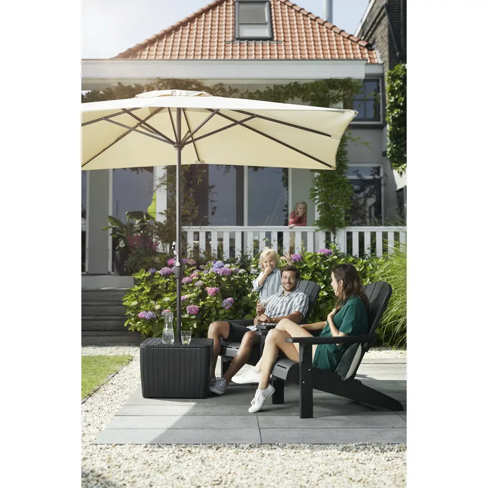 Keter Troy Adirondack Tuinstoel - 81x80x96,5cm - Grafiet