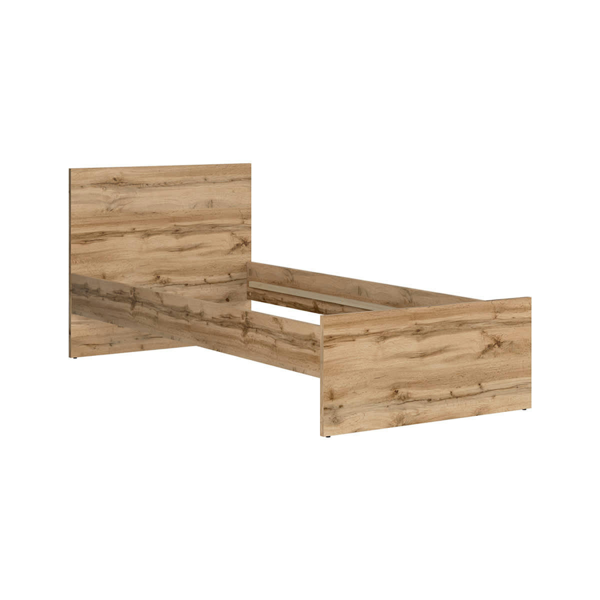 - Lit 90x200 blanc et naturel