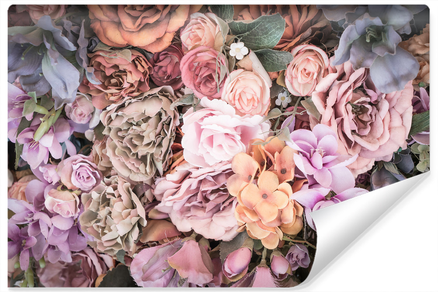 Fototapeta Bukiet KWIATÓW Róże Peonie 3D 90x60cm