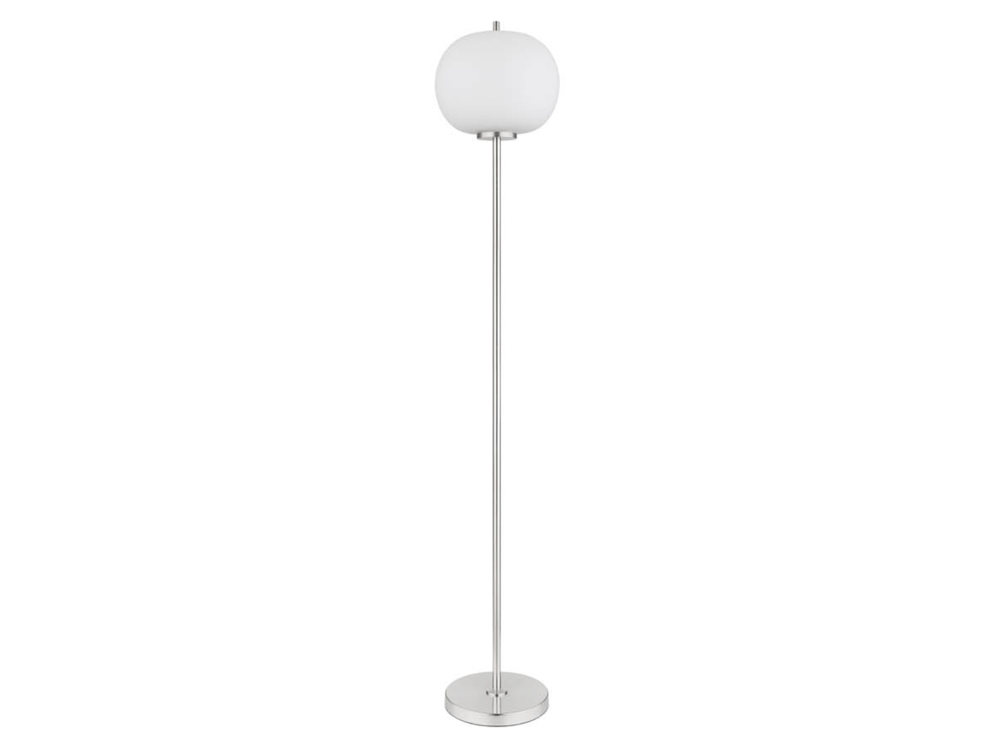 Lampa podłogowa Blacky I metalowa srebrna