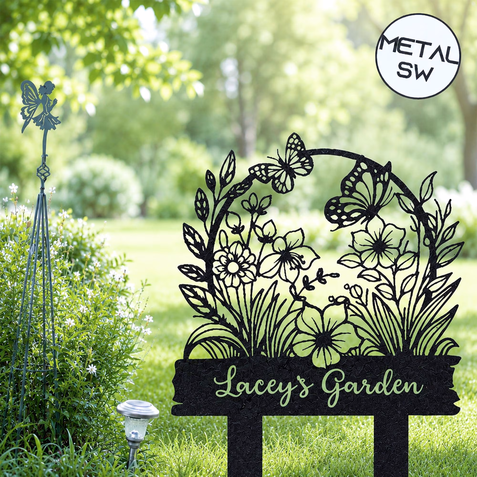 Custom Garden Sign, Personalized Gardening Gifts for Women, Metal Garden Decor, Gifts for Grandparents, Gardener Gifts, Plant Lover Gifts