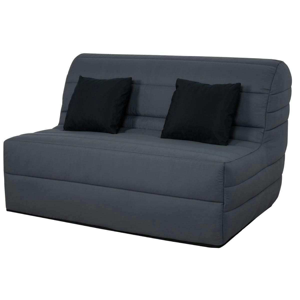 ORLANDO - Banquette BZ ORLANDO 140x190, matelas Dunlopillo, gris