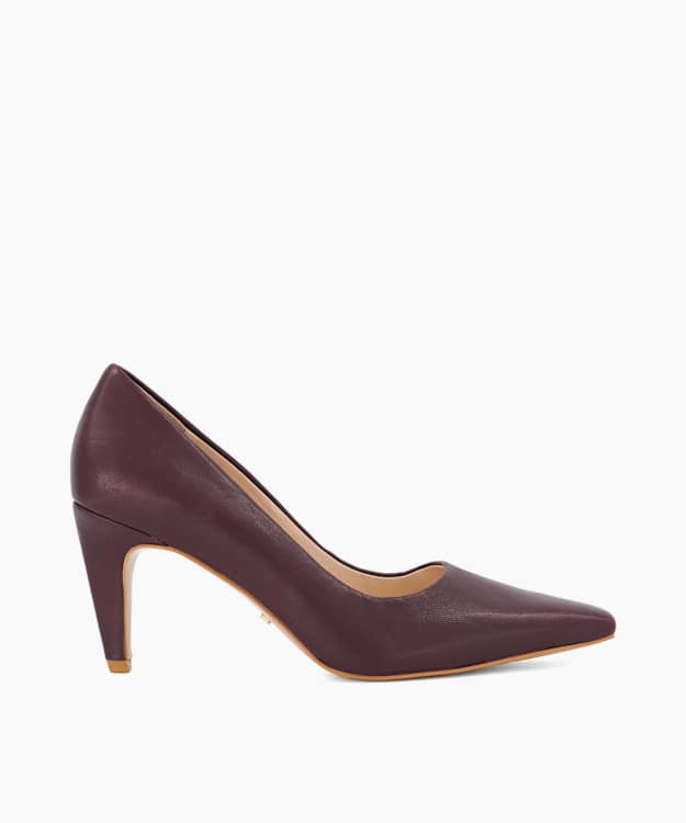 Astrids Burgundy - Leather Court Shoes