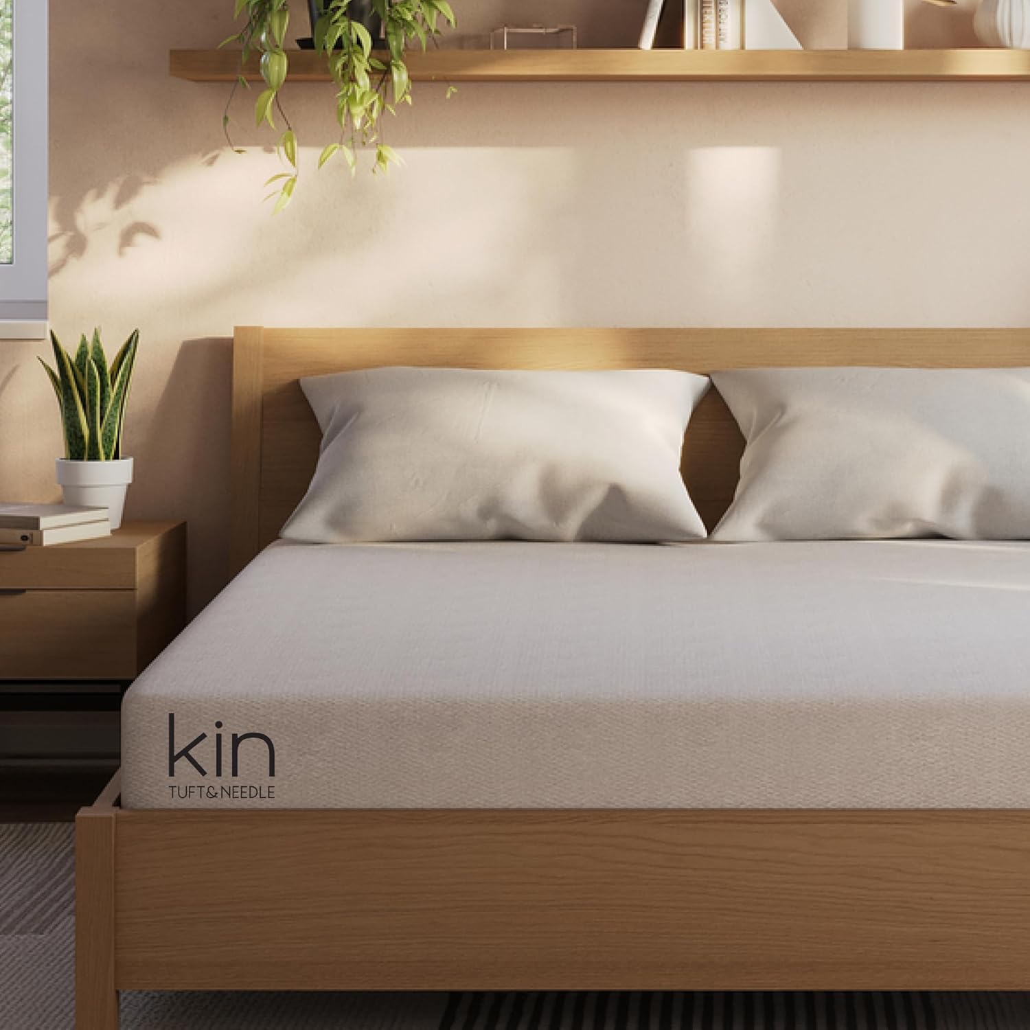 Kin By Tuft & Needle Firm 8 Queen Adaptive Foam Mattress in a Box, Cooling Pressure Relief, Balanced Support, 100 Night Trial, Fiberglass-Free, CertiPUR-US, 10-Year Limited Warranty
