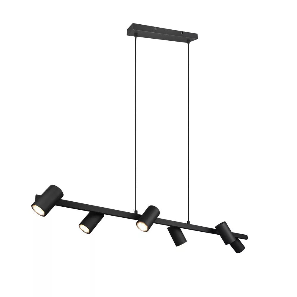 Trio Leuchten hanglamp Marley - 6 lichts - 115 x 150  cm - zwart