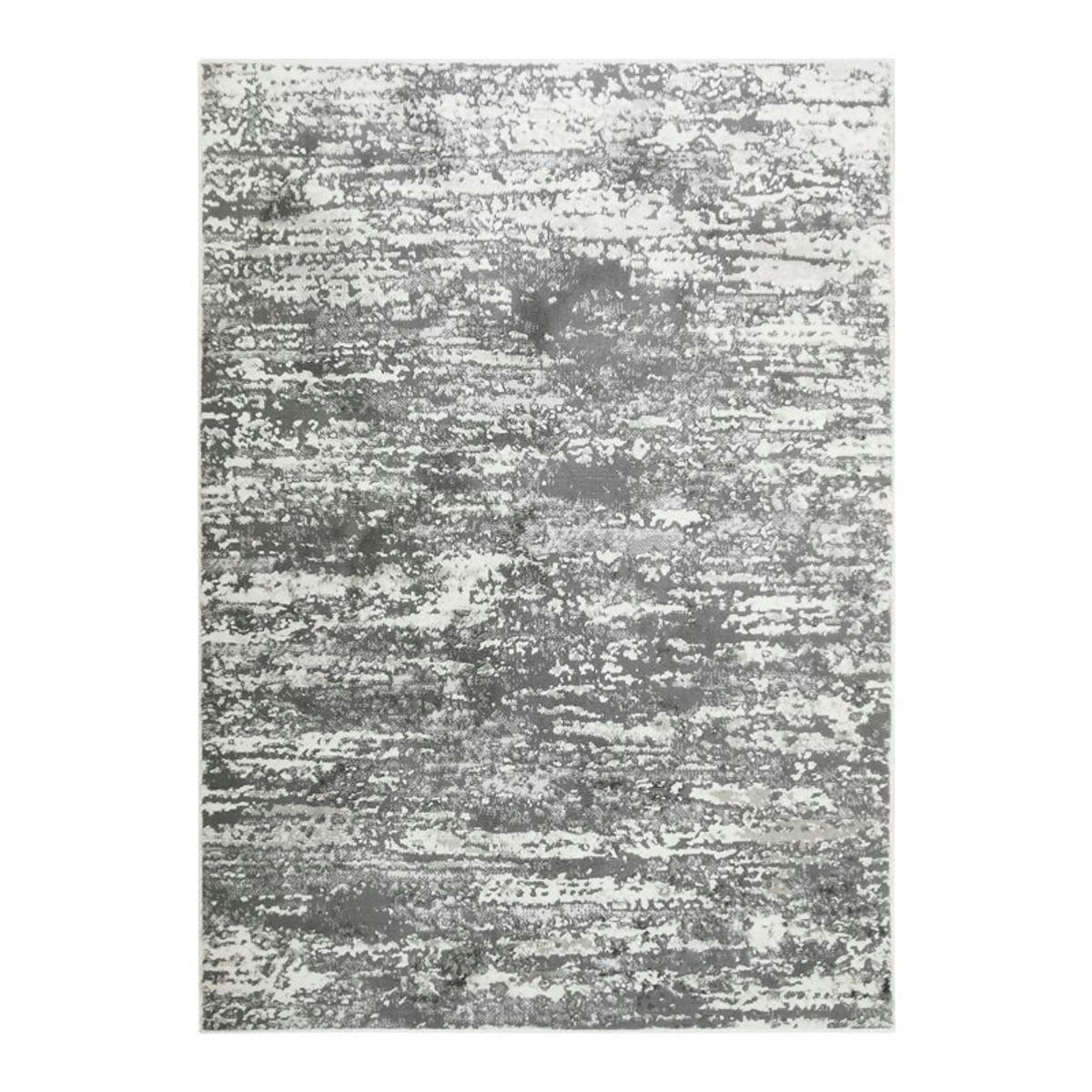 VESTALE - Tapis extra-doux motif lignes horizon gris 160x230