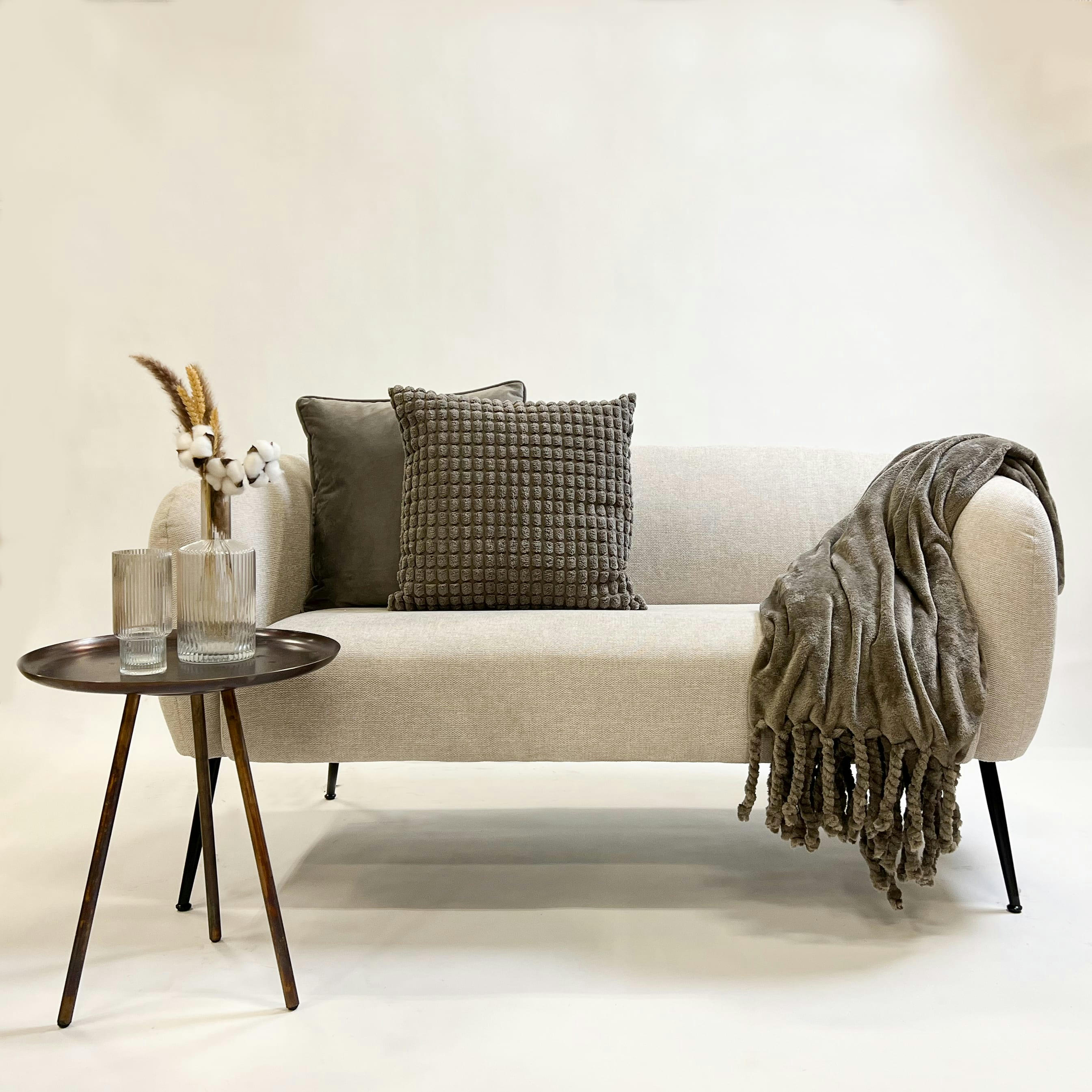 FLORIJN - Plaid multicolore fleece 150x200 cm uni