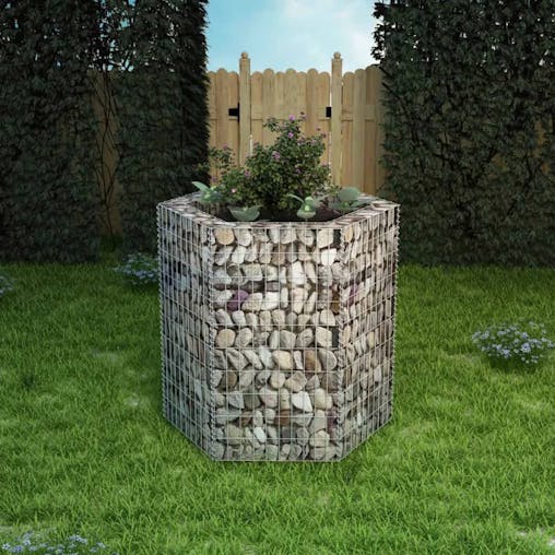 NNEVL Hexagonal Gabion Raised Bed 100x90x100 cm