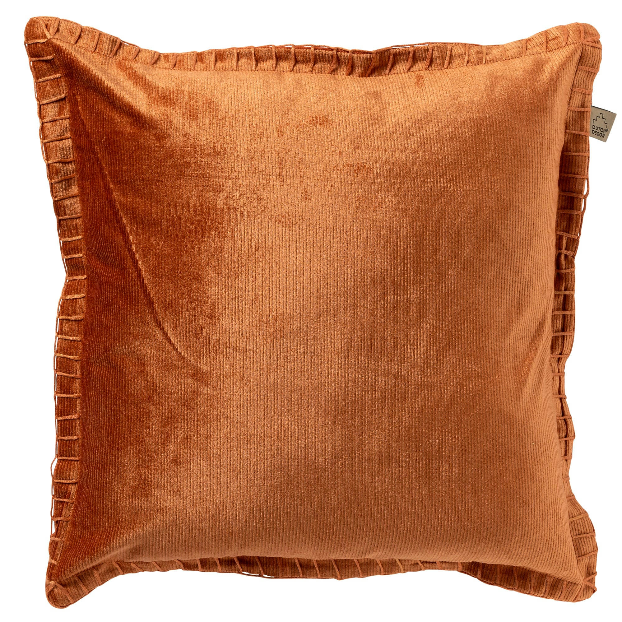 - Housse de coussin orange en velours-45x45 cm uni