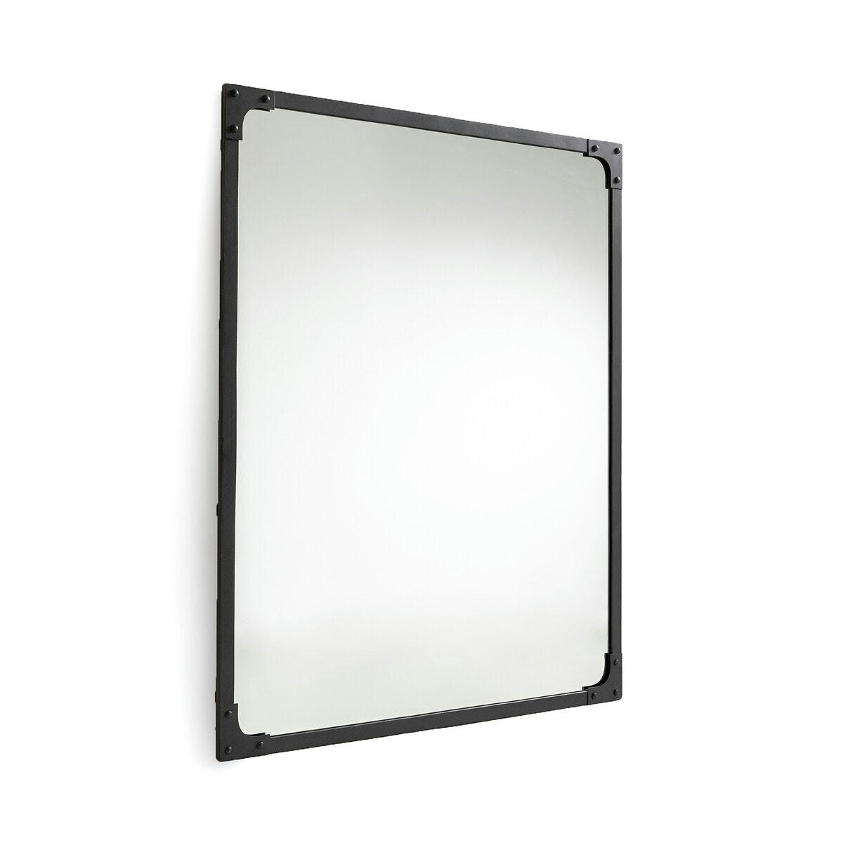 Miroir rect métal fer industriel 80x100 cm, Lenaig