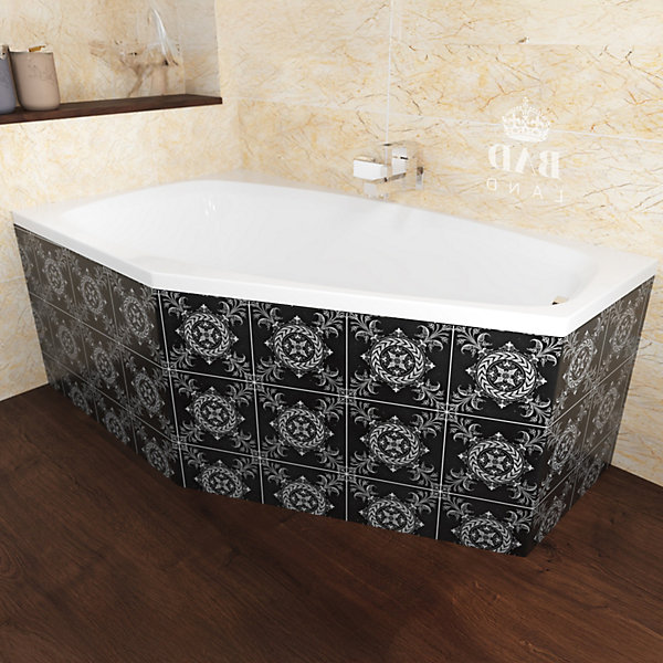 Baignoire asymétrique 140 x 80 Gauche MARIKA acrylique blanc   Habillage en polystyrène   Pieds   Vidage à chromé