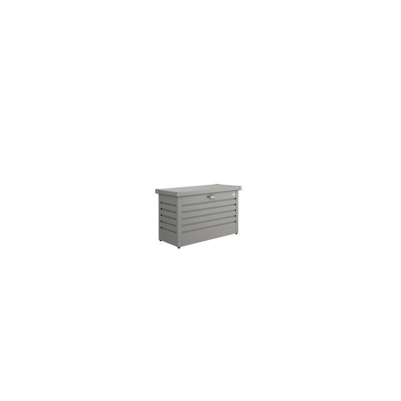 Coffre de jardin gris métallisé 1 x 0,46 x 0,61 m BIOHORT