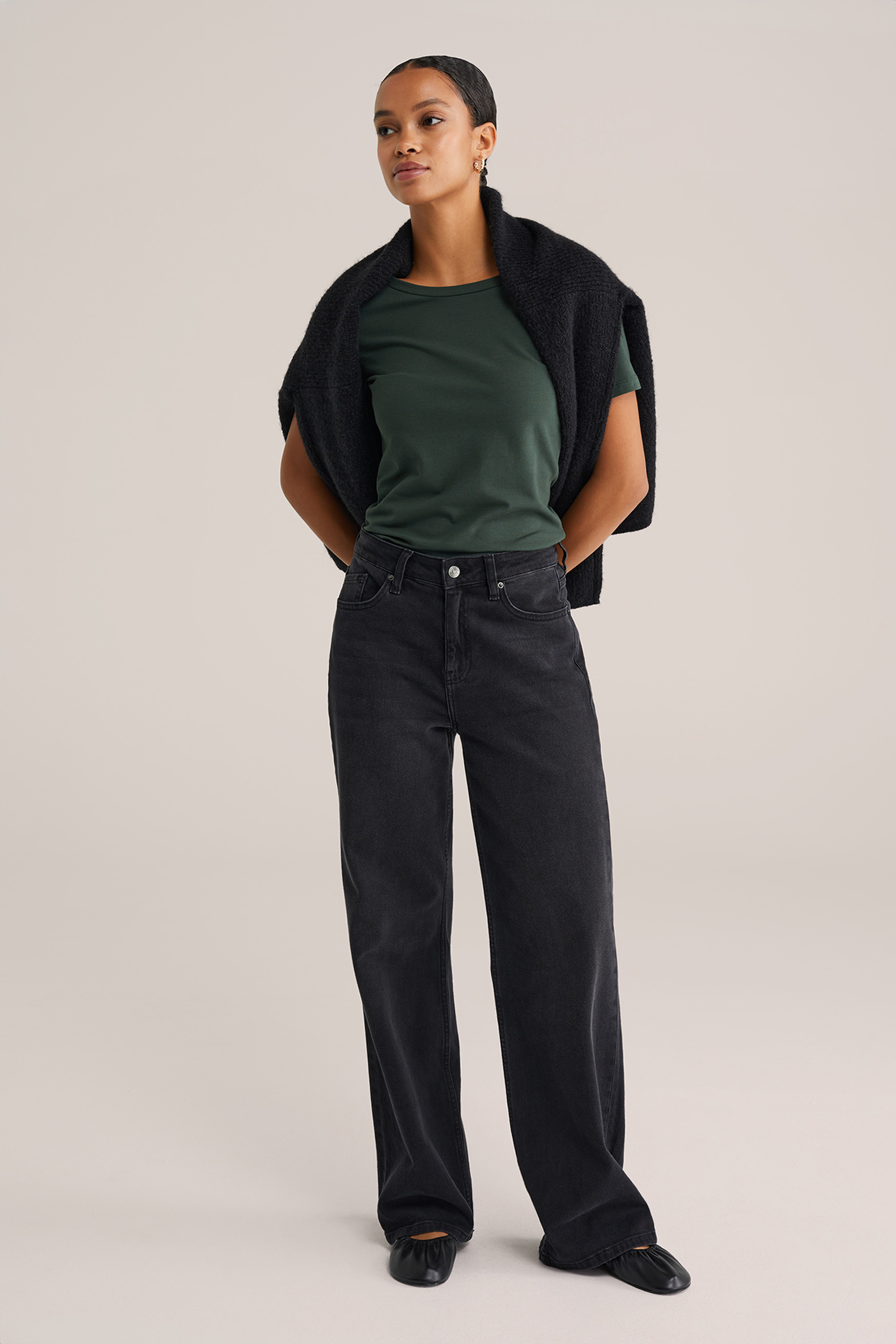 Dames T-shirt met boothals