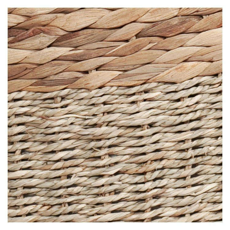 NELSON - Pouf rond en fibre naturelle D40 cm