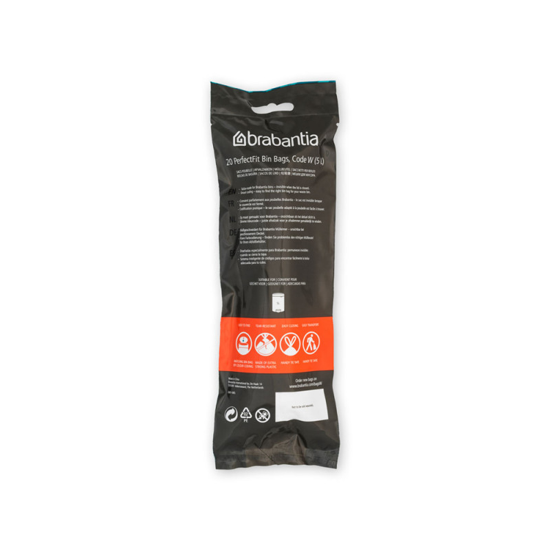 Sac poubelle PerfectFit W 5 L 20 pièces BRABANTIA