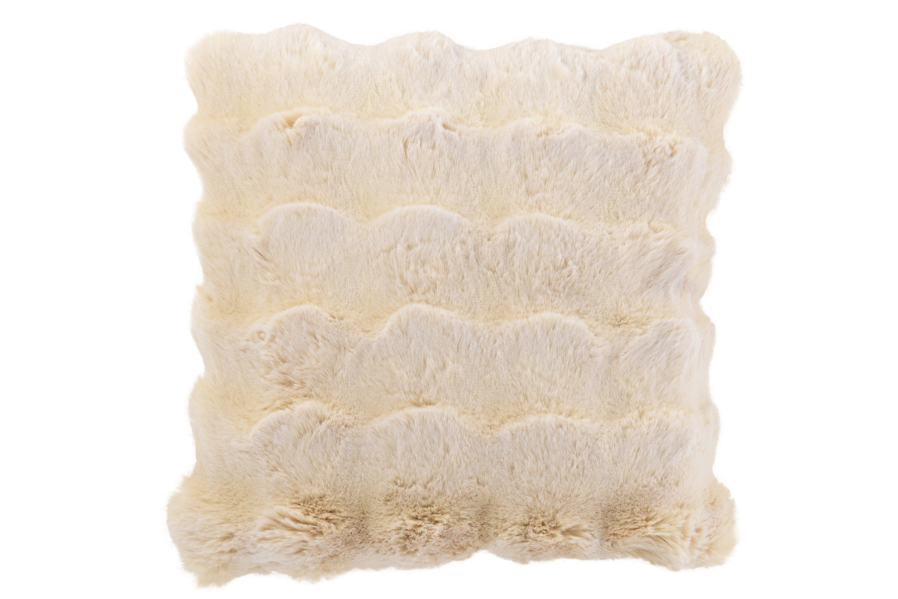 J-Line kussen Wave - polyester - creme