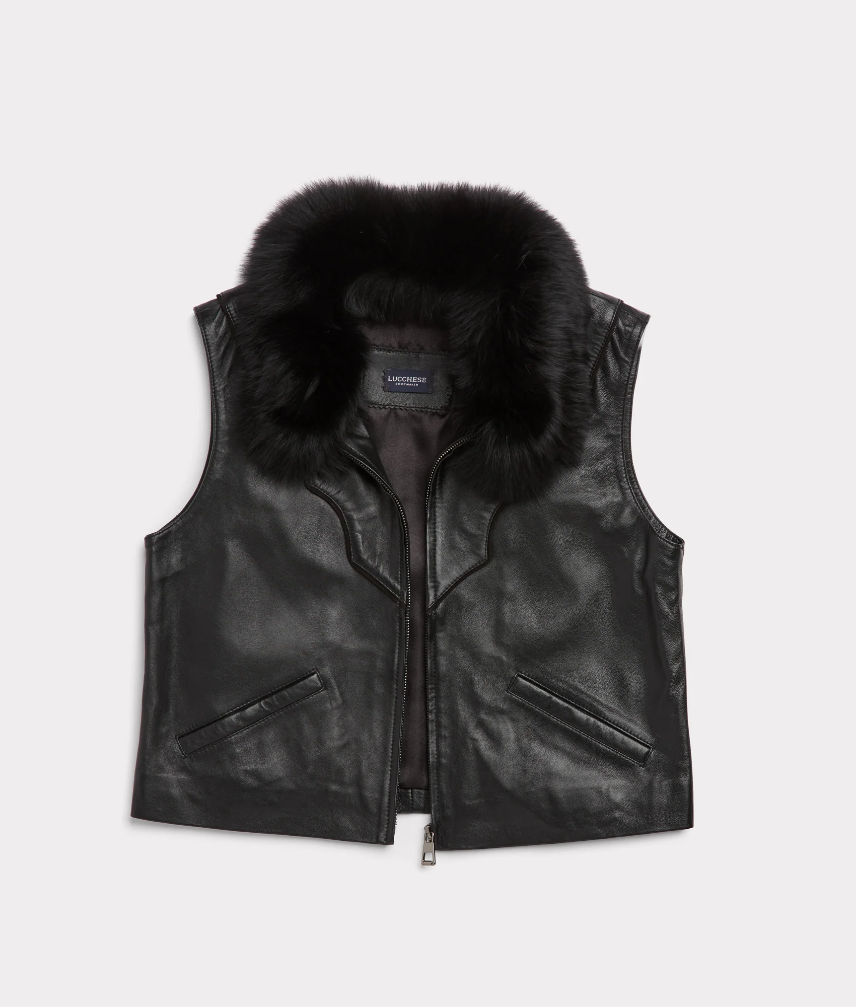 Duchess of the Range Fur Vest - Black