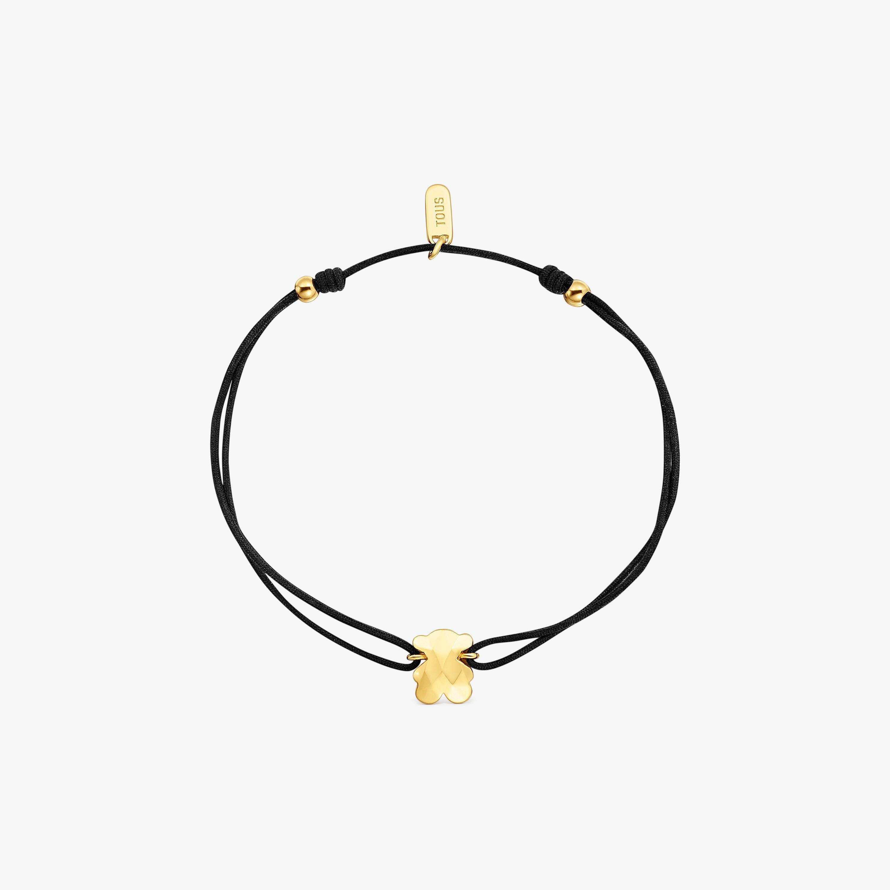 Pulsera bicolor de nylon motivo oso Icon Metal
