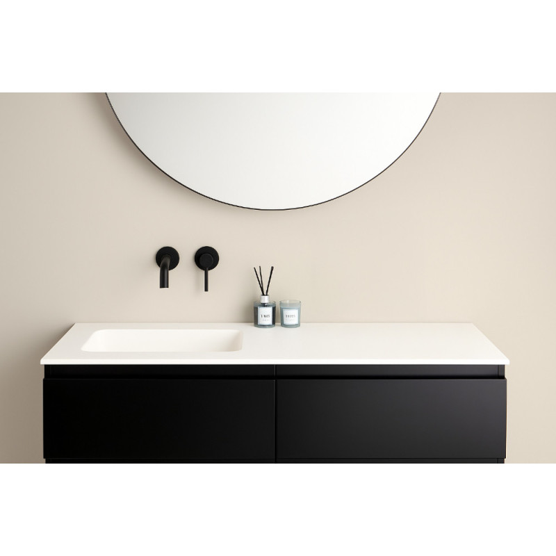 Plan de toilette Qube blanc mat 141 cm THYS