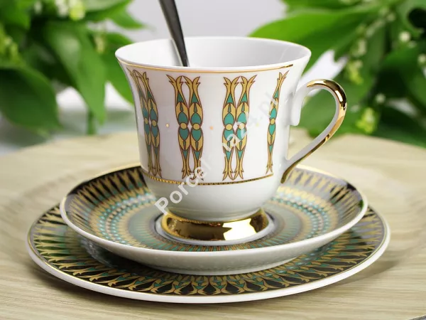 Filiżanka ze spodkiem 0,25 L / 14,5 cm (do kawy) Ćmielów - Astra G413 India GIFT BOX
