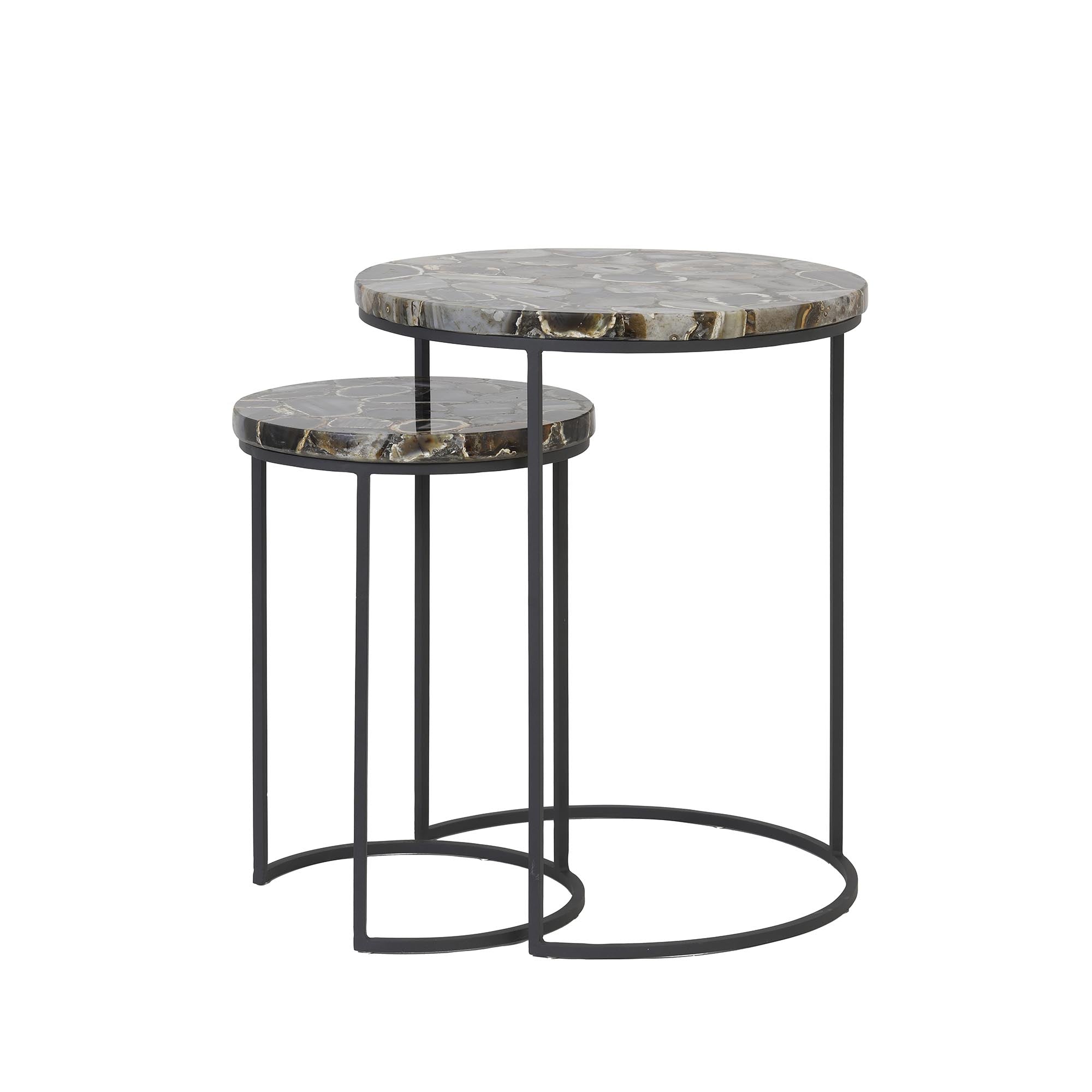 Light & Living bijzettafel AXAT - bruin - Ø41cm