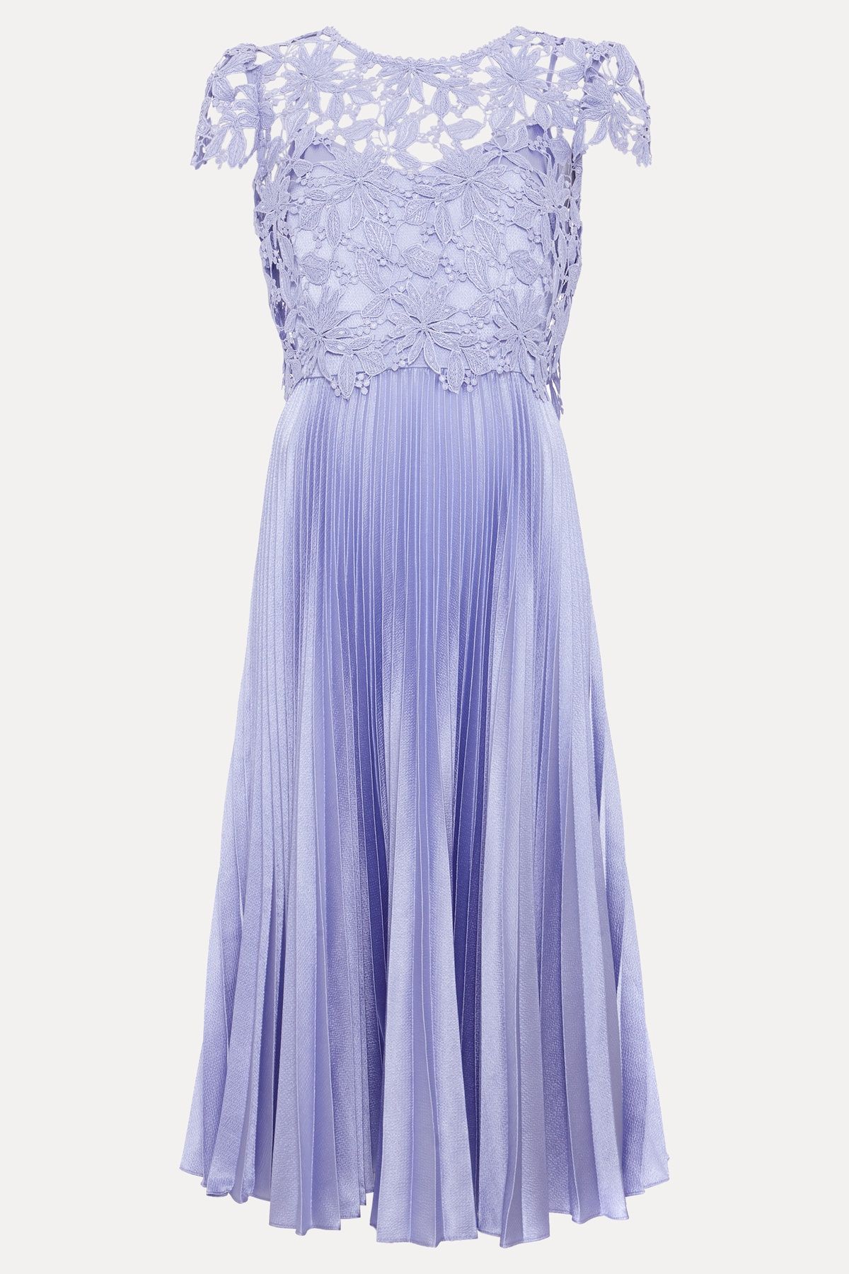 Phase Eight Dana Lace Double Lay Pleated Midi Dress
