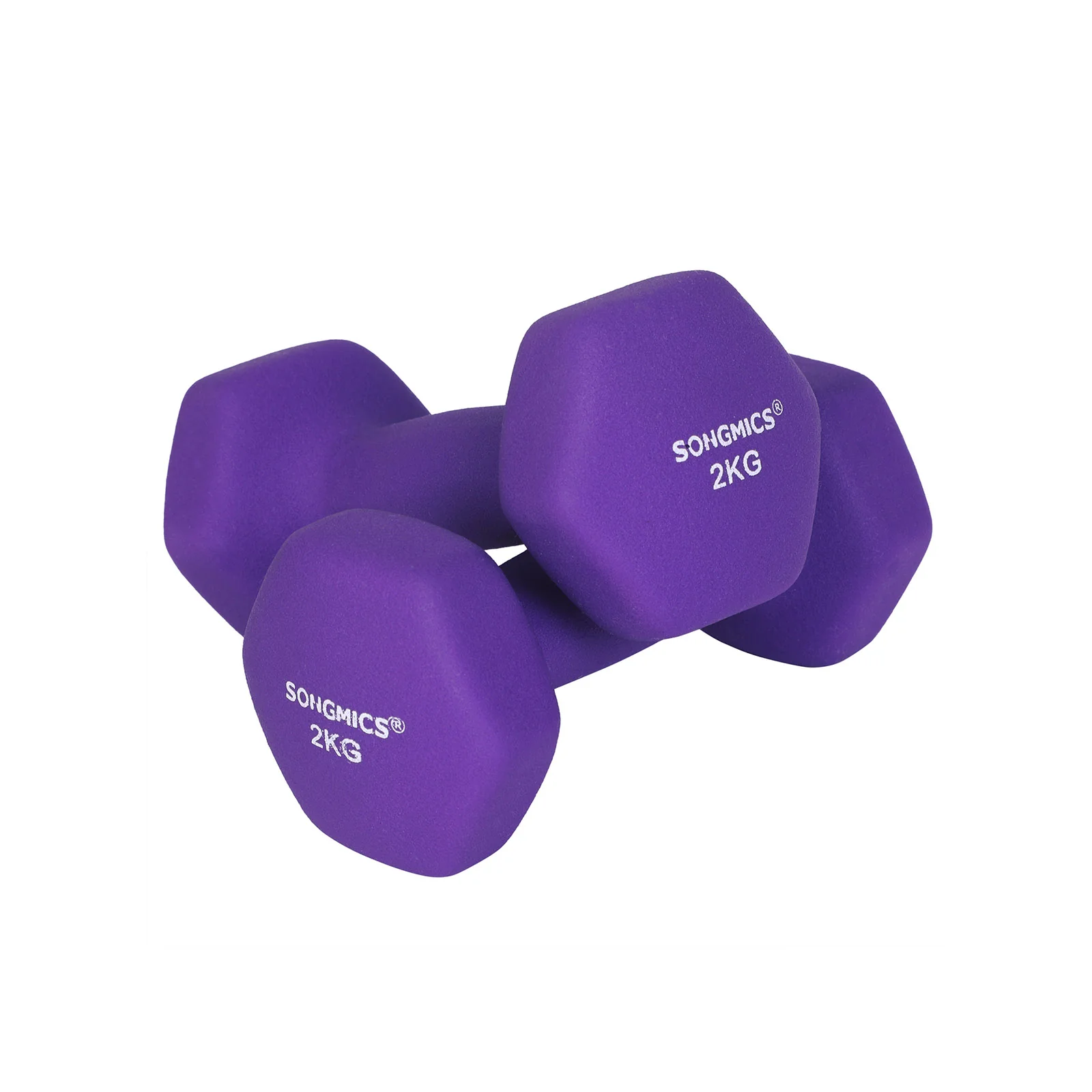 2 Haltères 2 kg violet