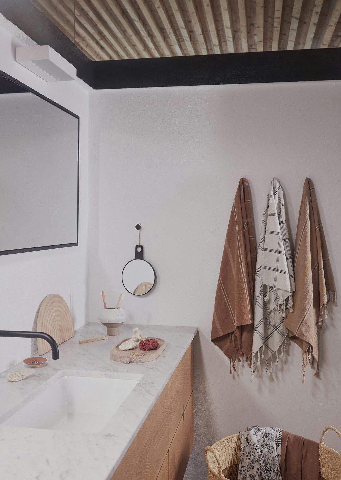 KYOTO - Serviette de bain marron en coton organique 100x67cm