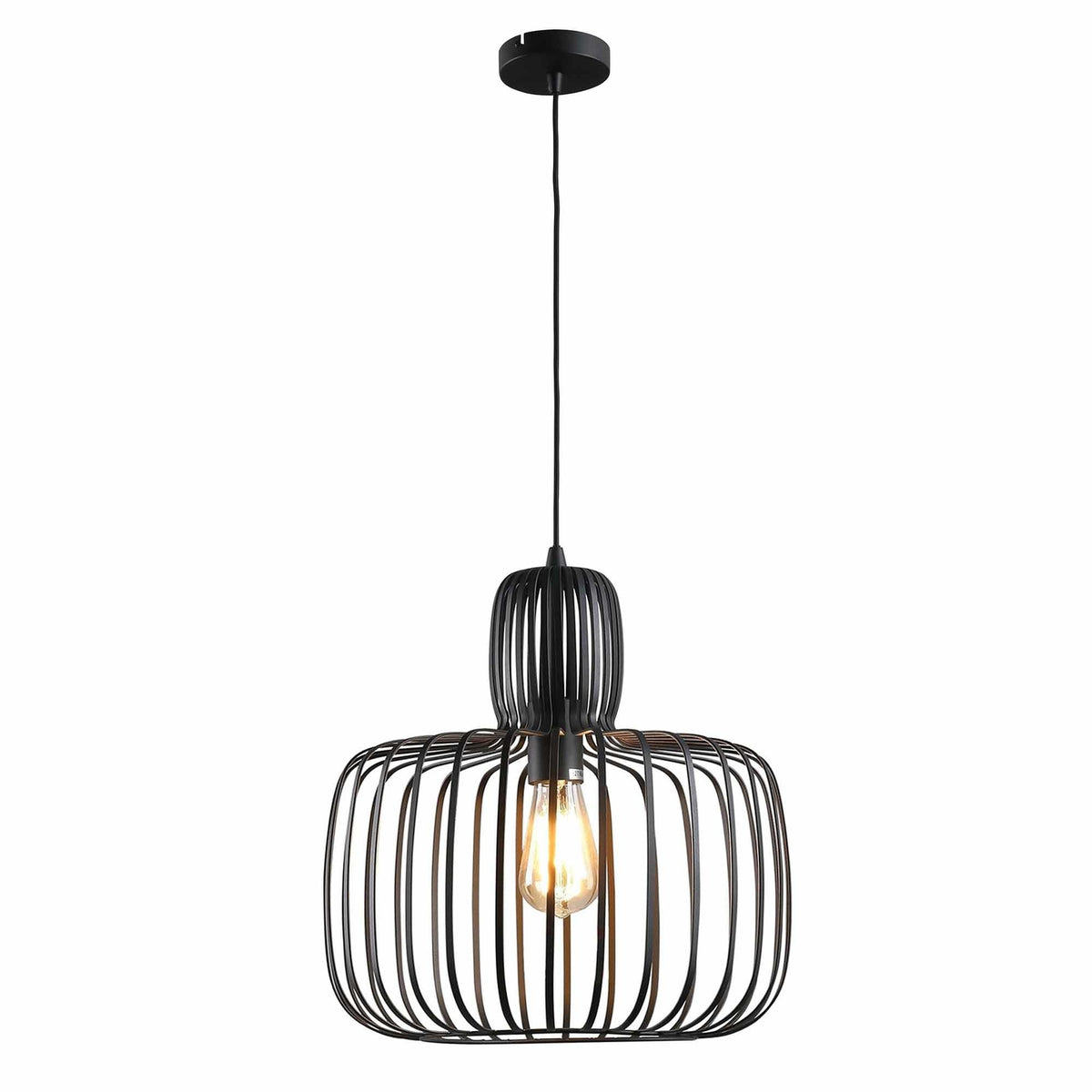 Freelight hanglamp Costola - 1 lichts - 55 x 150  cm - zwart