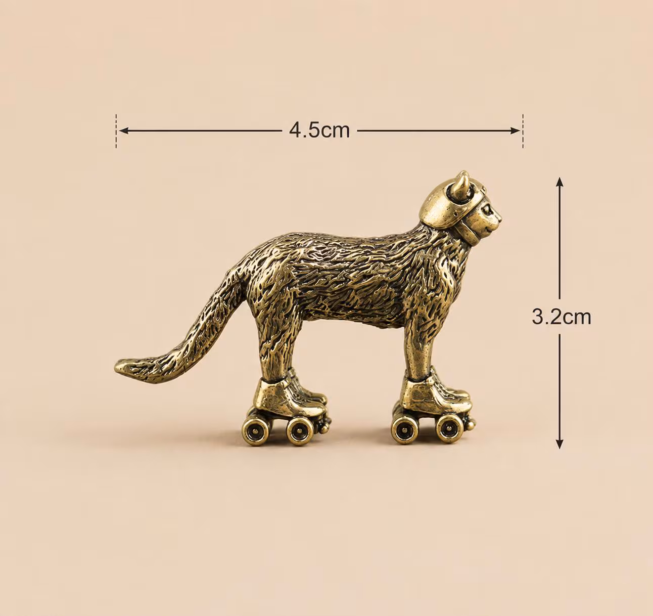 Skating Cat bronze drawer closet knobs handle Bronze Funny cat cupboard wardrobe knob handle Antique brass animals cabinet dresser handles
