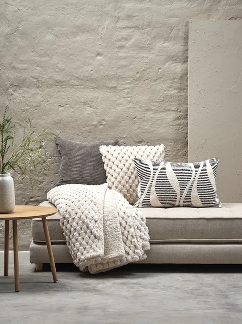 Plaid HVIDBLOMME 150x200 beige