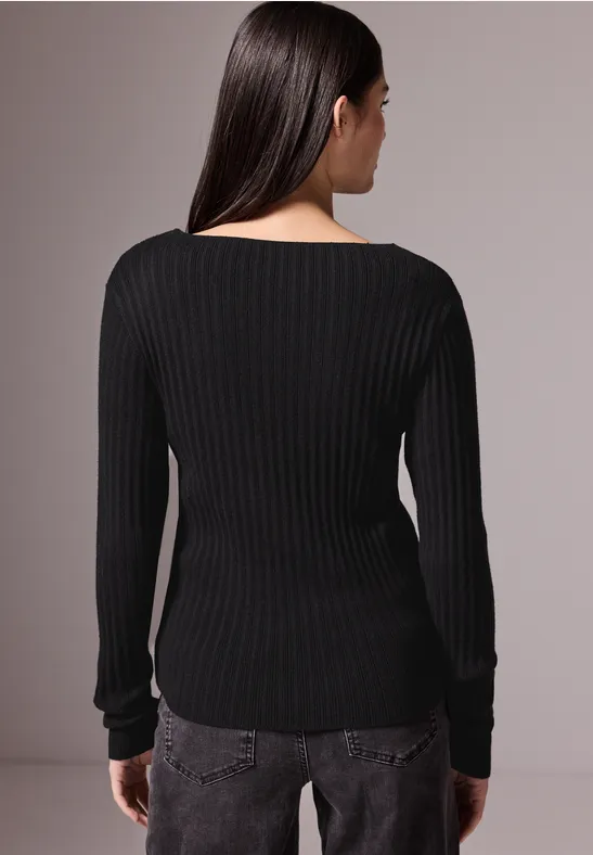 Pullover mit Rippstruktur