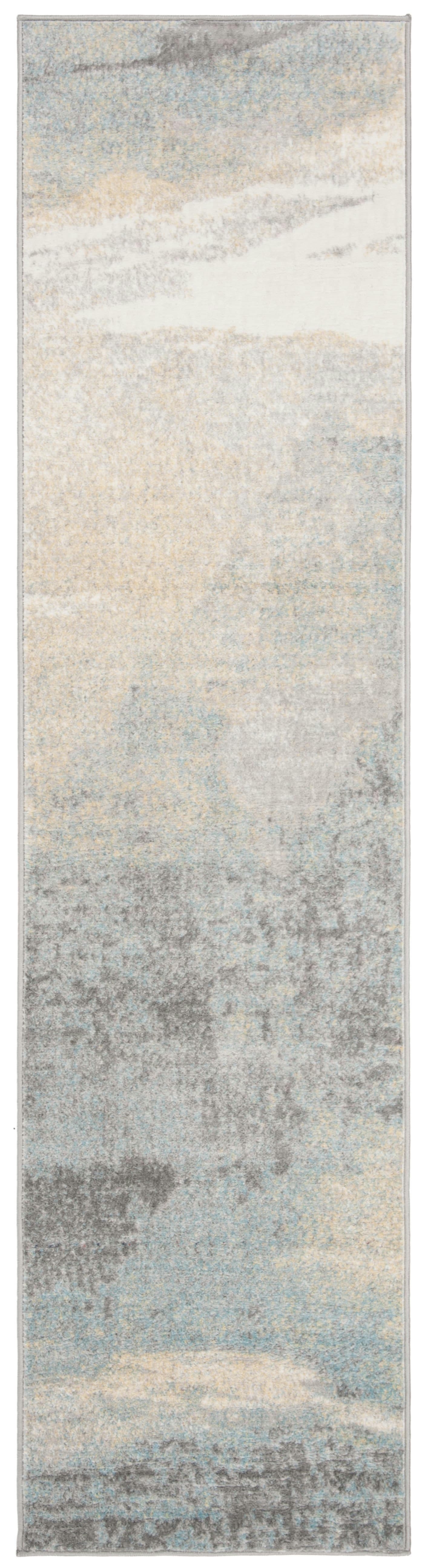 JASPER - Tapis de salon interieur en gris & or, 61 x 244 cm