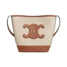 Celine Cuir Triomphe Canvas&Cowhid Bucket Bag