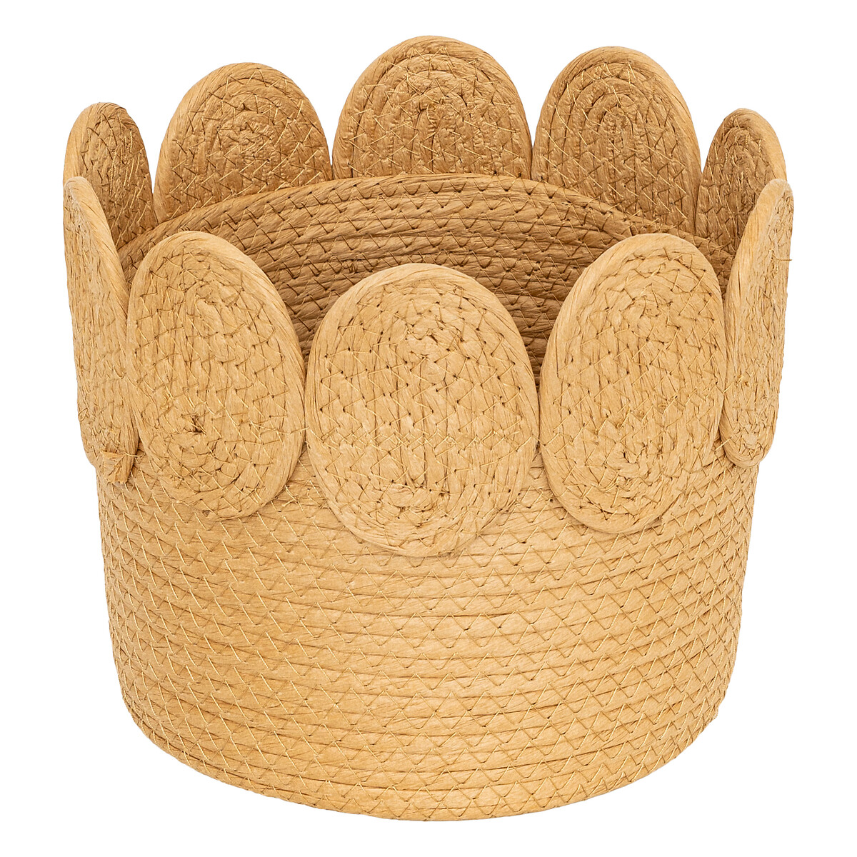 Cesto INU bege em ráfia 29cm
