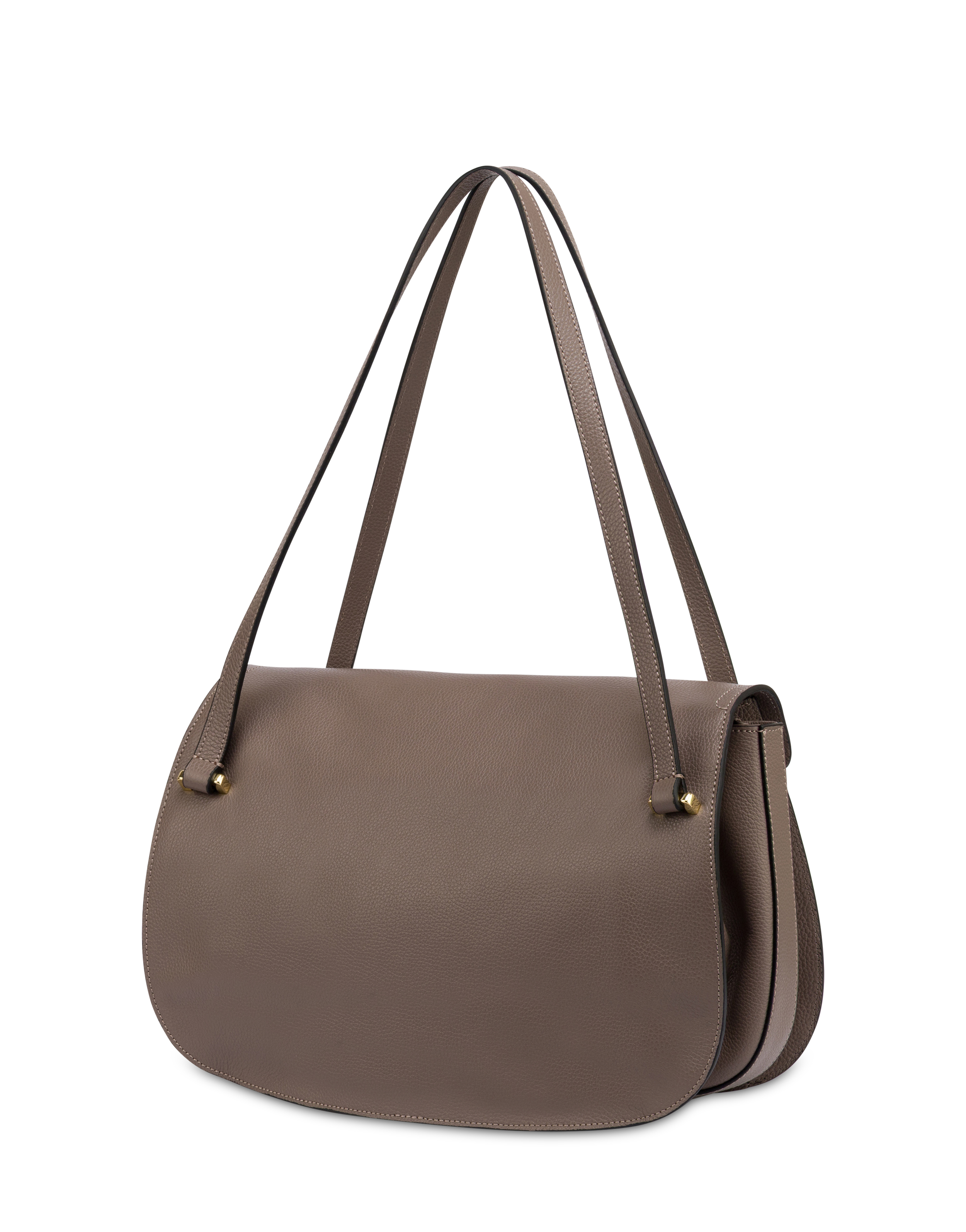Borsa A Spalla Atelique In Vitello Bottalato Taupe