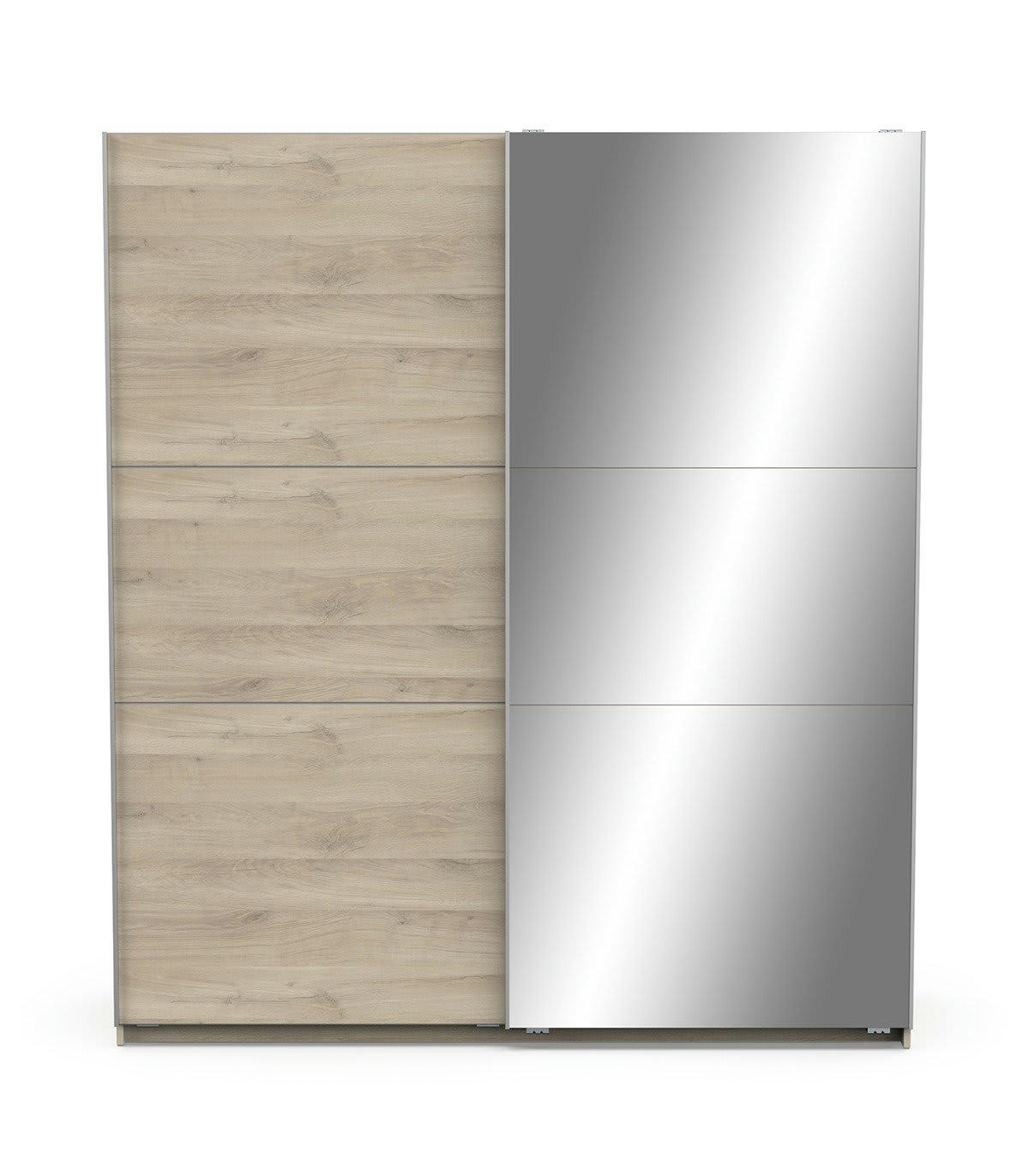 GHOST - Armoire 2 portes coulissantes et miroir - L178,1 cm