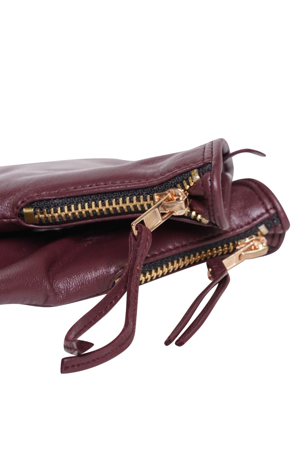 Barneys Originals Burgundy Leather Gloves