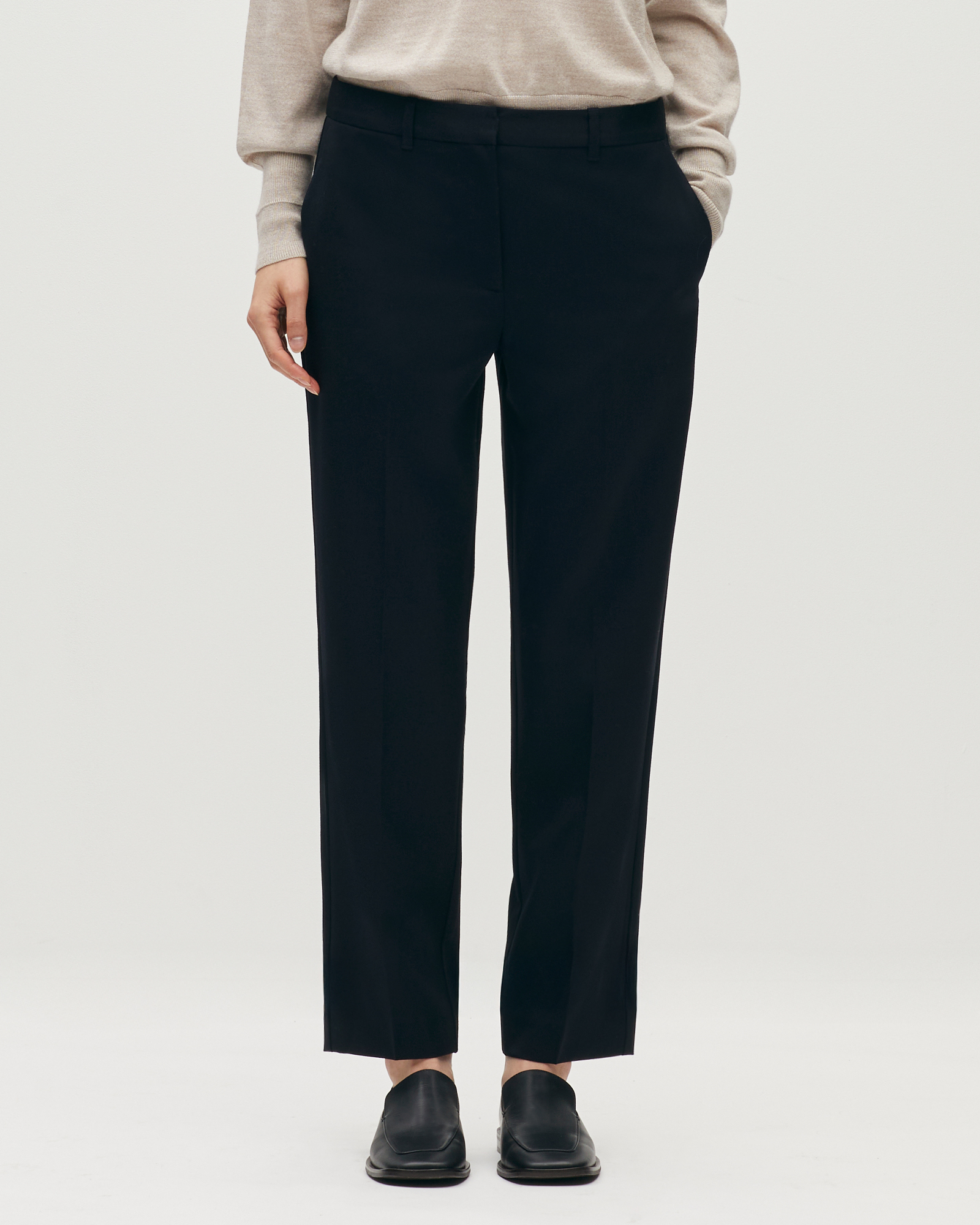 Pantalon cigarette en laine MARGUERITE