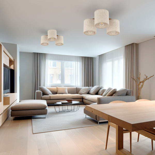 Lampa Sufitowa Tk Lighting Deva Nature 3 źródła światła